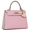 Hermès Kelly Sellier 25 Special Order HSS Rose Sakura / Nata Chèvre BGHW