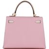 Hermès Kelly Sellier 25 Rose Sakura / Nata Chèvre BGHW