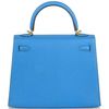 Hermès Kelly Sellier 25 Blue Zanzibar Chèvre GHW