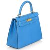 Hermès Kelly Sellier 25 Blue Zanzibar Chèvre GHW