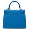 Hermès Kelly Sellier 25 Blue Zanzibar Chèvre PHW