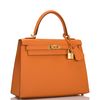 Hermès Kelly Sellier 25 Abricot Epsom GHW