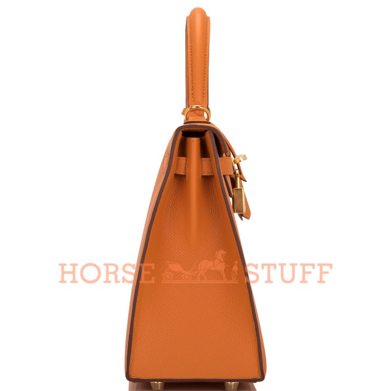 Hermès Kelly Sellier 25 Abricot Epsom GHW