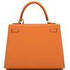 Hermès Kelly Sellier 25 Abricot Epsom GHW