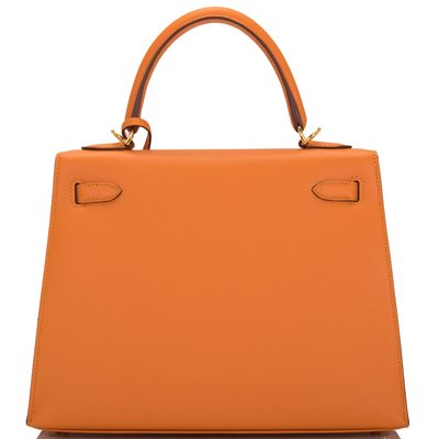 Hermès Kelly Sellier 25 Abricot Epsom GHW