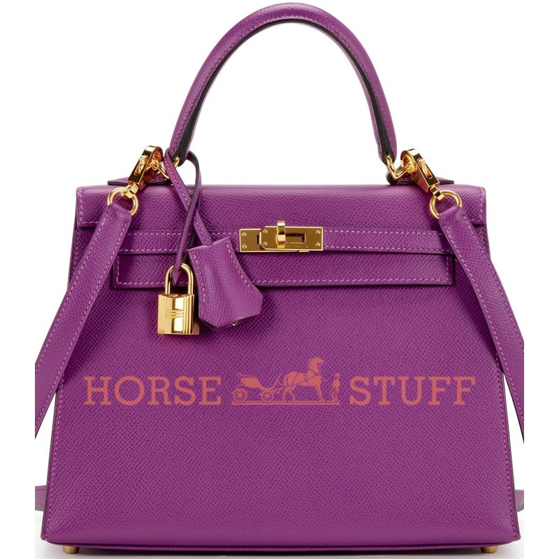 Hermès Kelly Sellier 25 Anemone Epsom GHW