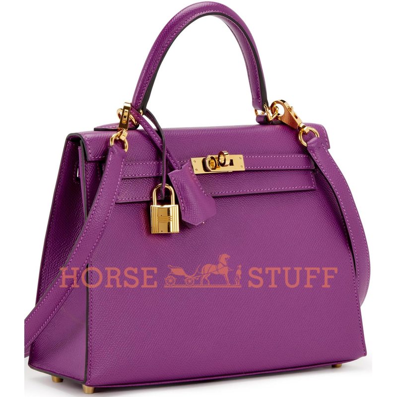 Hermès Kelly Sellier 25 Anemone Epsom GHW