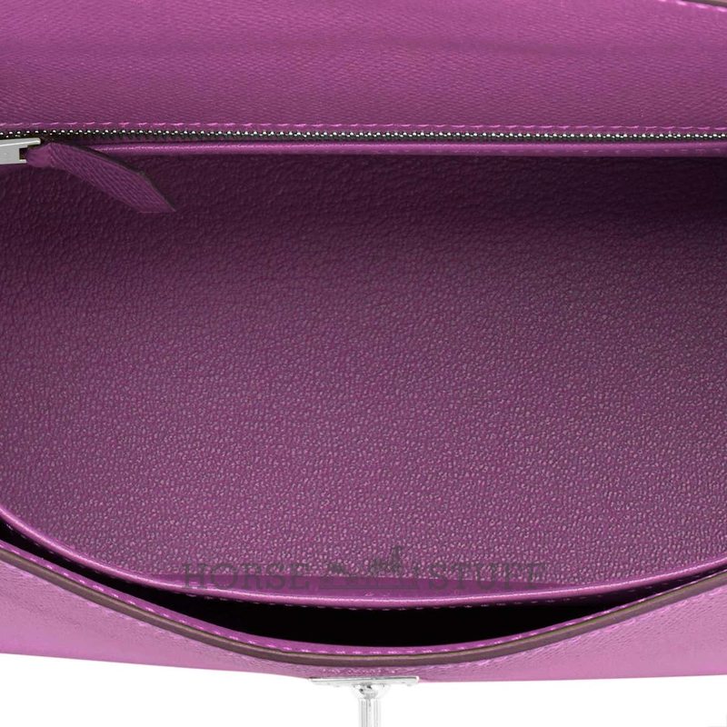 Hermès Kelly Sellier 25 Anemone Epsom PHW