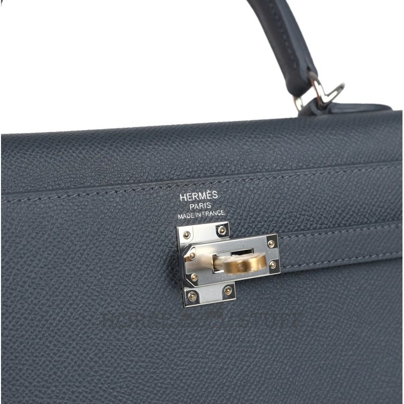 Hermès Kelly Sellier 25 Etain Epsom Electrum HW