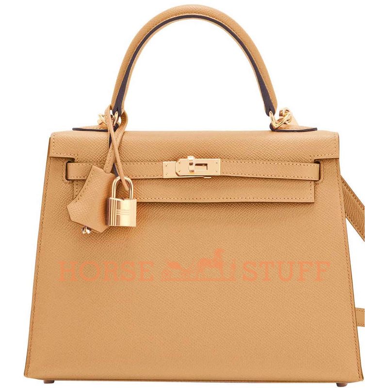 Hermès Kelly Sellier 25 Biscuit Epsom GHW