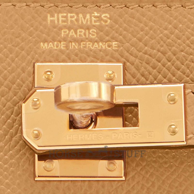 Hermès Kelly Sellier 25 Biscuit Epsom GHW