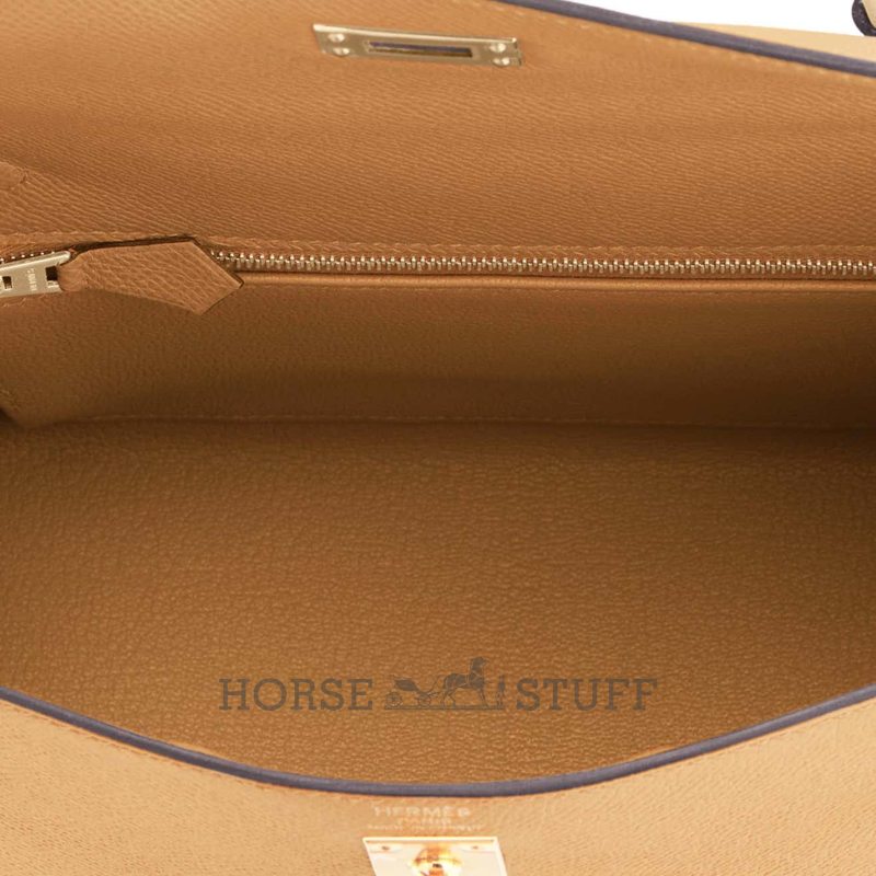 Hermès Kelly Sellier 25 Biscuit Epsom GHW