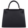 Hermès Kelly Sellier 25 Black Epsom GHW