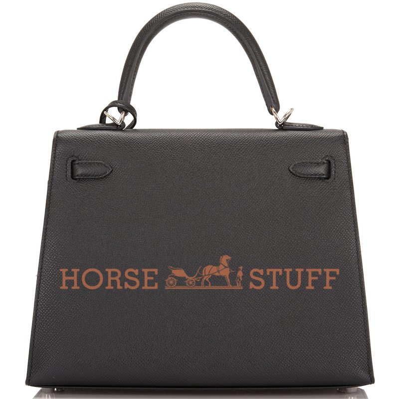 Hermès Kelly Sellier 25 Black Epsom PHW