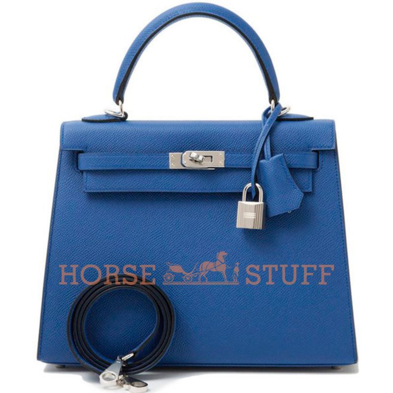 Hermès Kelly Sellier 25 Blue Agate Epsom PHW