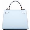 Hermès Kelly Sellier 25 Blue Brume Epsom GHW