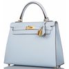 Hermès Kelly Sellier 25 Blue Brume Epsom GHW