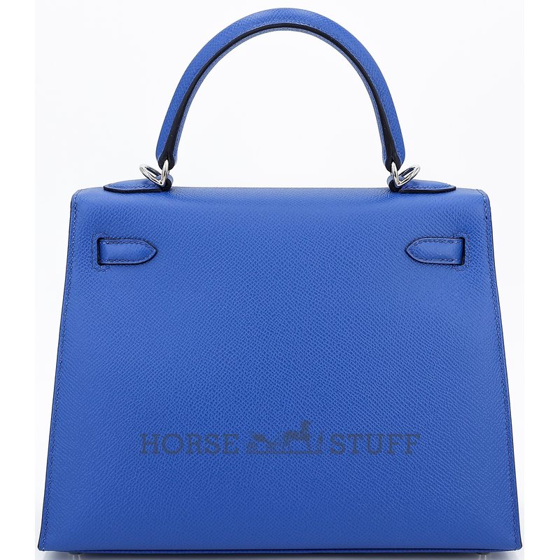Hermès Kelly Sellier 25 Blue France Epsom PHW