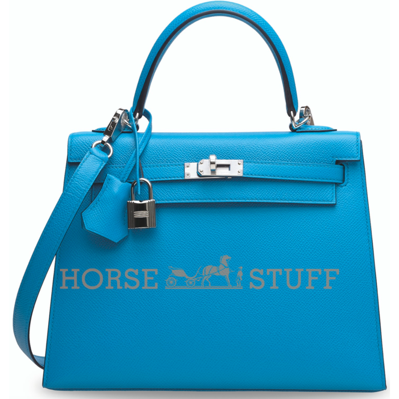 Hermès Kelly Sellier 25 Blue Frida Epsom PHW