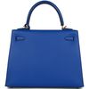 Hermès Kelly Sellier 25 Blue Royal Epsom GHW