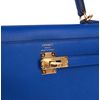 Hermès Kelly Sellier 25 Blue Royal Epsom GHW