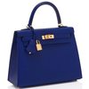 Hermès Kelly Sellier 25 Blue Sapphire Epsom GHW