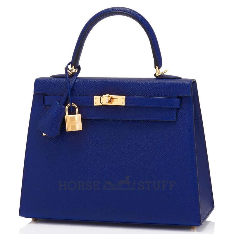 Hermès Kelly Sellier 25 Blue Sapphire Epsom GHW