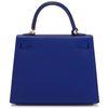 Hermès Kelly Sellier 25 Blue Sapphire Epsom GHW