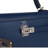 Hermès Kelly Sellier 25 Blue Sapphire Epsom PHW