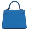 Hermès Kelly Sellier 25 Blue Zellige Epsom PHW