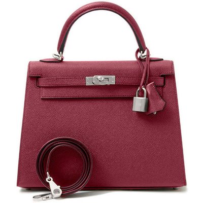 Hermès Kelly Sellier 25 Bordeaux Epsom PHW