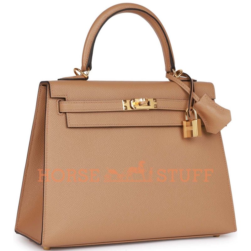 Hermès Kelly Sellier 25 Chai Epsom GHW