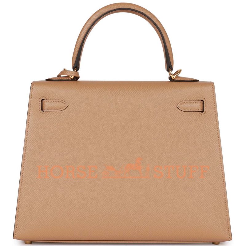 Hermès Kelly Sellier 25 Chai Epsom GHW