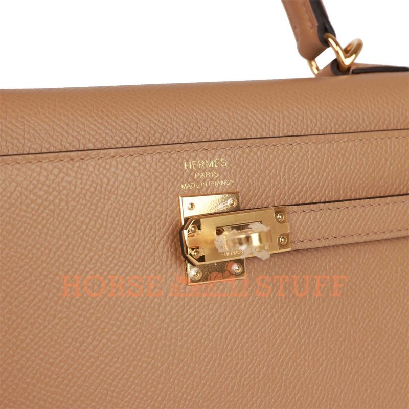 Hermès Kelly Sellier 25 Chai Epsom GHW