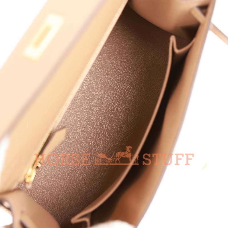 Hermès Kelly Sellier 25 Chai Epsom GHW