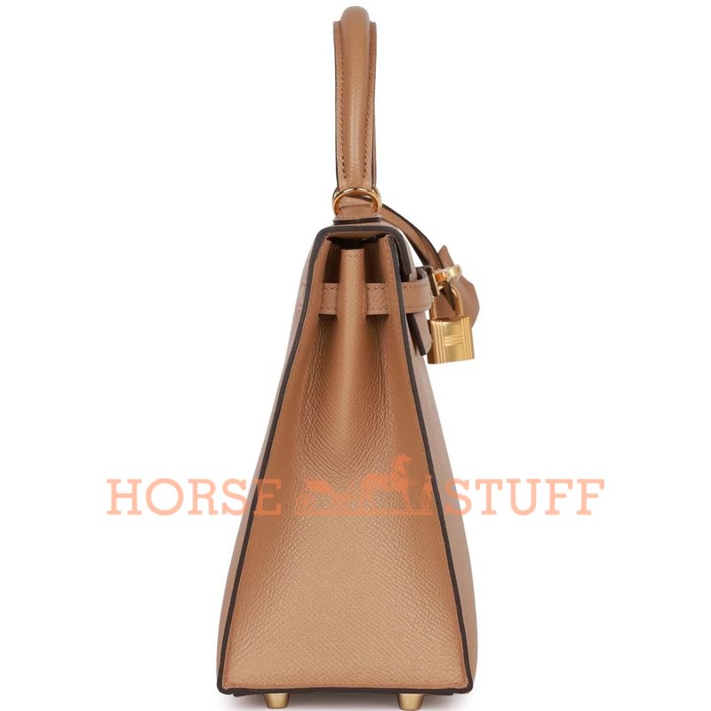 Hermès Kelly Sellier 25 Chai Epsom GHW