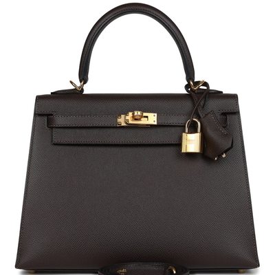 Hermès Kelly Sellier 25 Ebene Epsom GHW