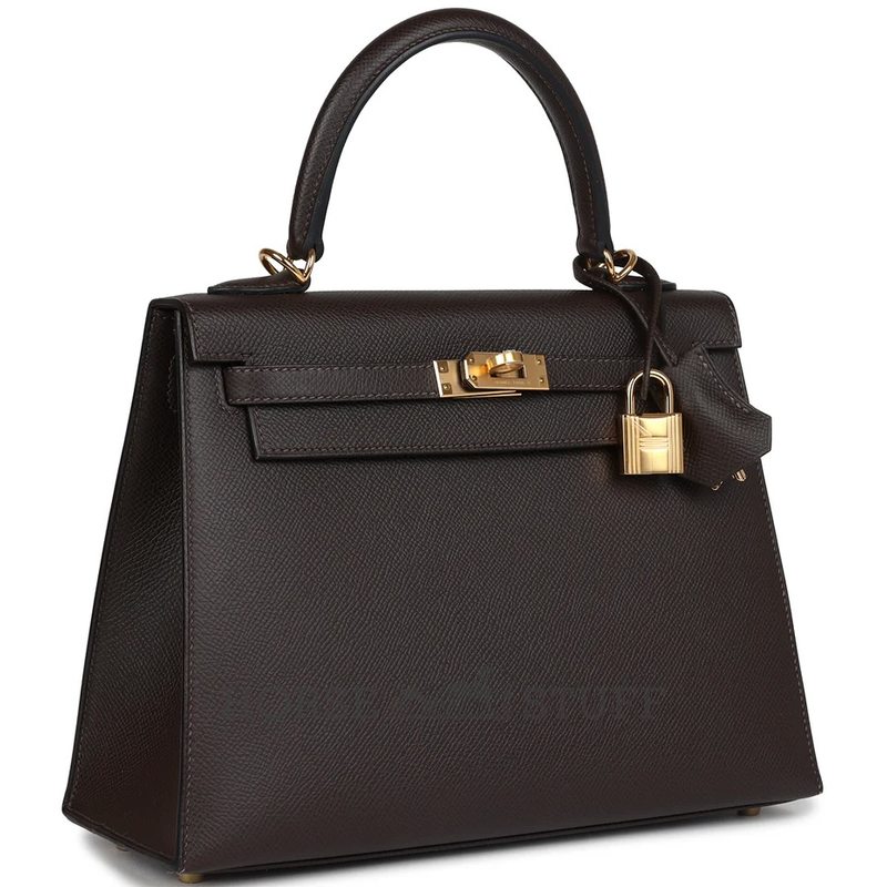 Hermès Kelly Sellier 25 Ebene Epsom GHW