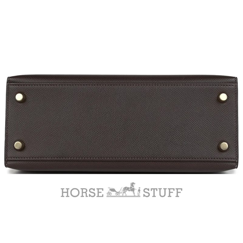 Hermès Kelly Sellier 25 Ebene Epsom GHW
