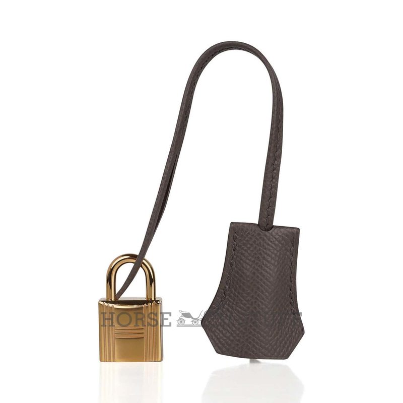 Hermès Kelly Sellier 25 Etain Epsom GHW