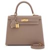 Hermès Kelly Sellier 25 Etoupe Epsom GHW