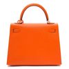 Hermès Kelly Sellier 25 Feu Epsom PHW