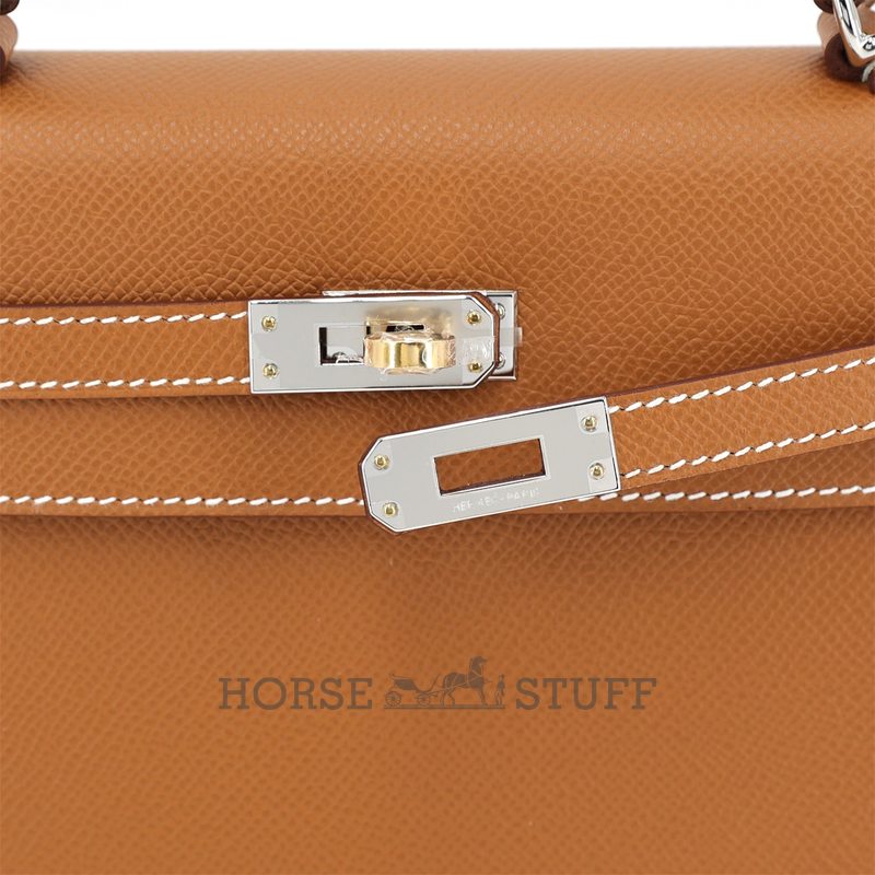 Hermes Kelly Sellier 25 Gold Epsom Electrum HW