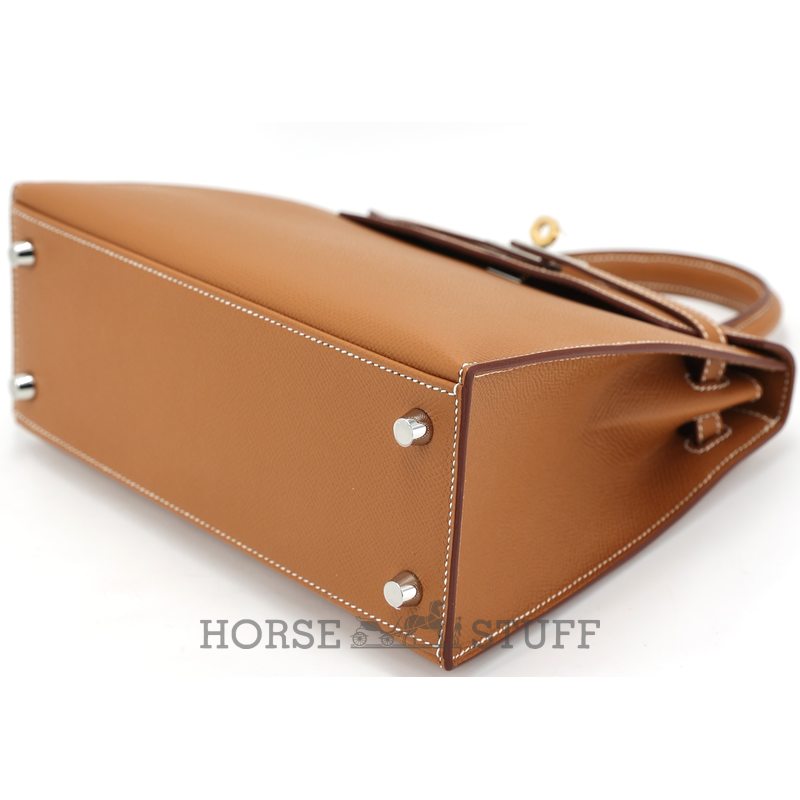Hermes Kelly Sellier 25 Gold Epsom Electrum HW
