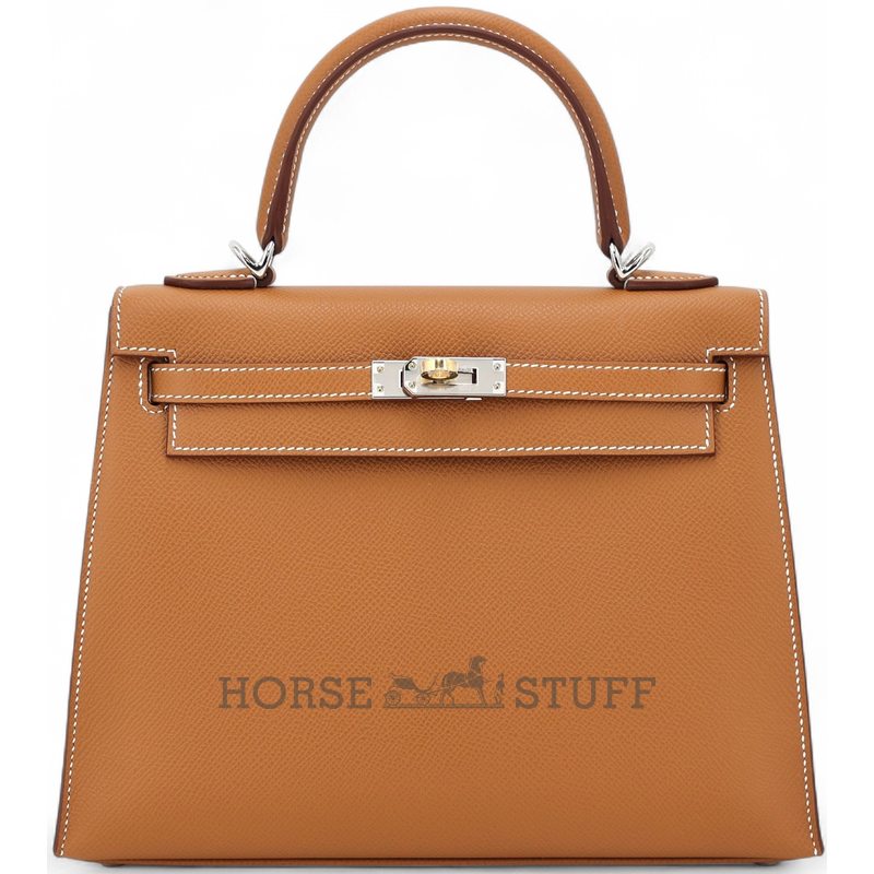 Hermes Kelly Sellier 25 Gold Epsom Electrum HW