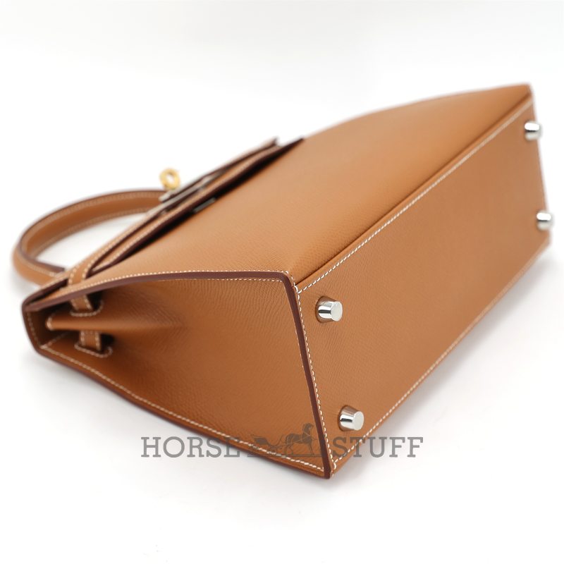 Hermes Kelly Sellier 25 Gold Epsom Electrum HW