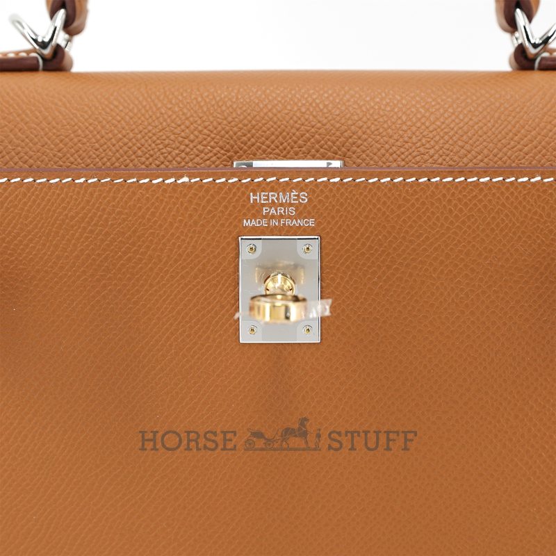 Hermes Kelly Sellier 25 Gold Epsom Electrum HW