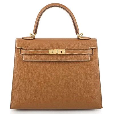 Hermès Kelly Sellier 25 Gold Epsom GHW