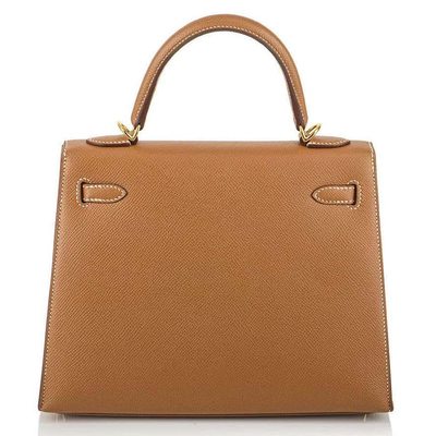 Hermès Kelly Sellier 25 Gold Epsom GHW