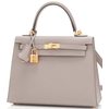 Hermès Kelly Sellier 25 Gris Asphalt Epsom GHW